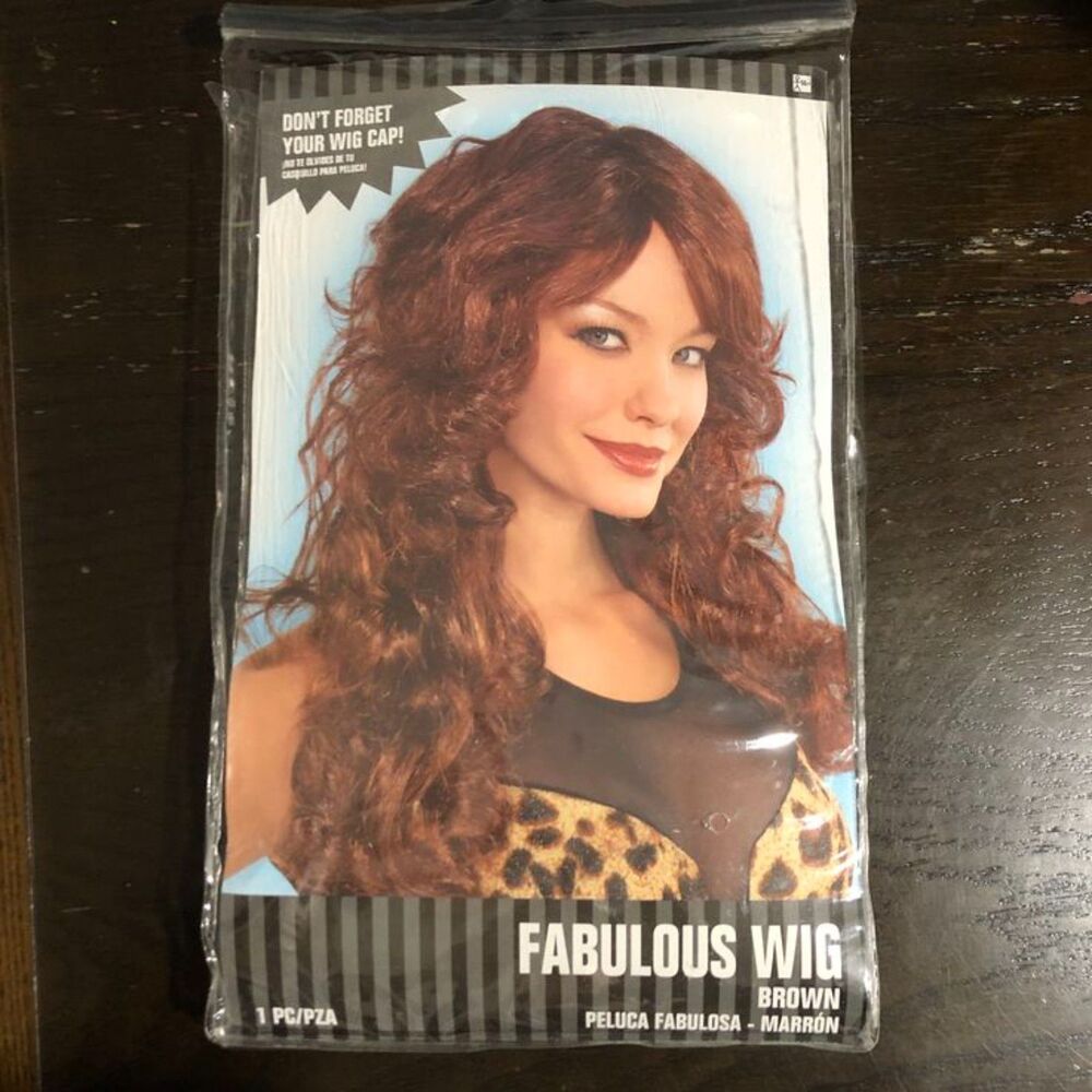 Costumes USA Halloween Costume Long Brown "Fabulous Wig" OSFM